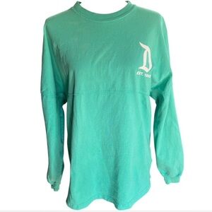 Disney Parks sea foam teal Spirit Jersey long sleeve tee retro original